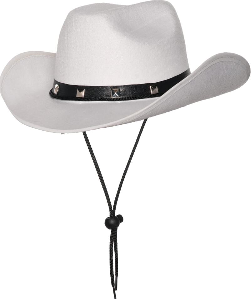 White Cowboy Hat Adult Costume Accessory