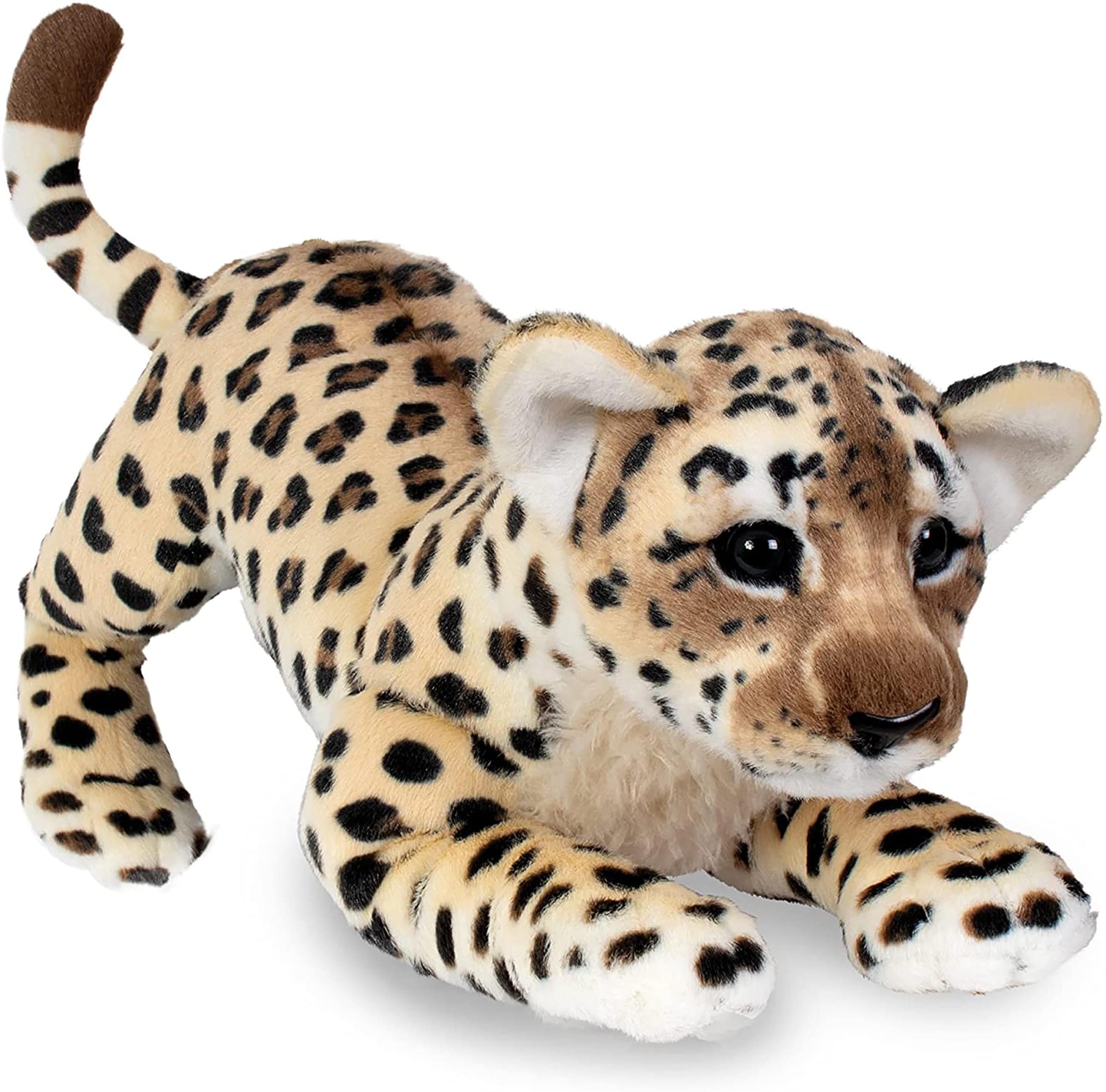 Real Planet Leopard Cub Tan/Black 23.6 Inch Realistic Soft Plush