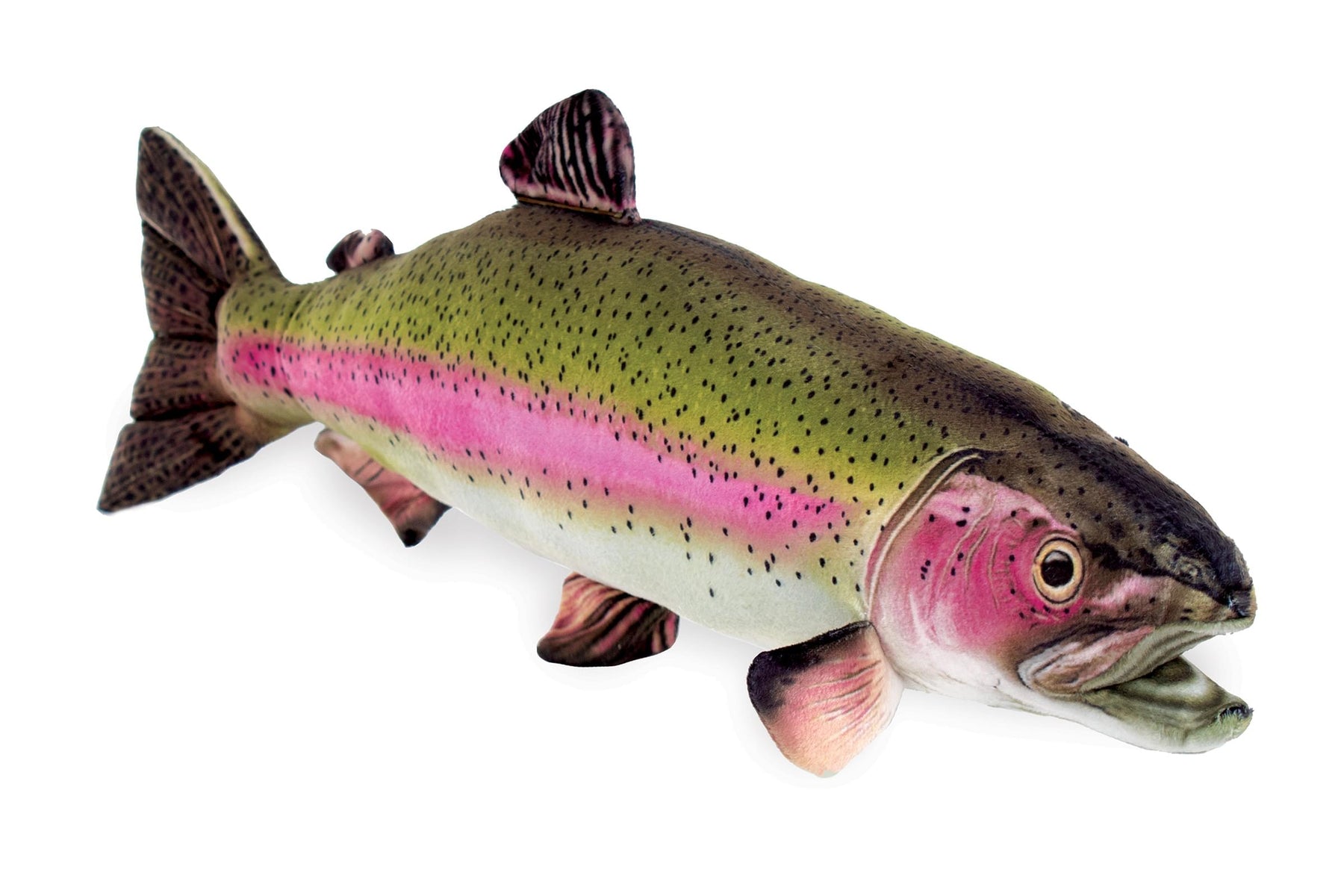 Real Planet Rainbow Trout Green/Pink 14.25 Inch Realistic Soft Plush