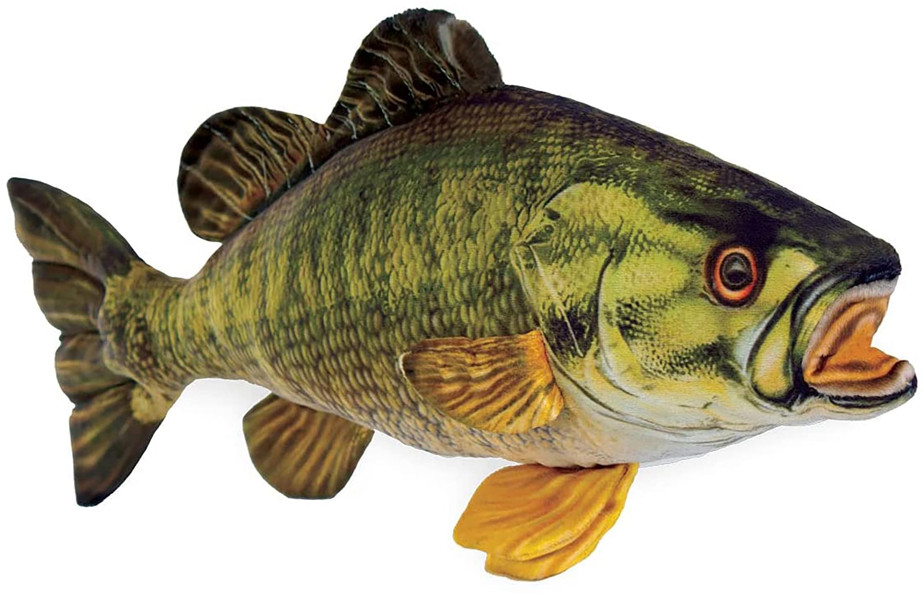 Real Planet Small Mouth Bass Green 14.25 Inch Realistic Soft Plush