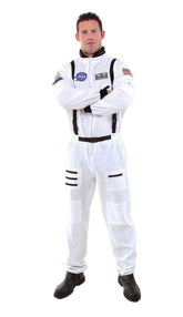 Astronaut White Costume Jumpsuit Adult Male