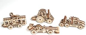 UGears U-Fidget 3D Wooden Puzzle Set | Vehicles