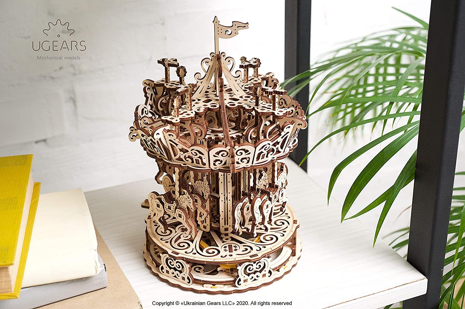 UGears Mechanical Models 3D Wooden Puzzle | Carousel