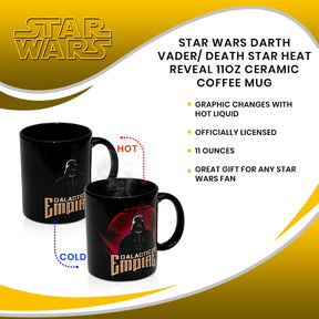 Star Wars Darth Vader/ Death Star Heat Reveal 11oz Ceramic Coffee Mug