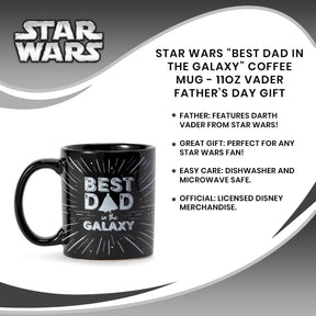 Star Wars “Best Dad In The Galaxy” Coffee Mug - 11oz Vader Father’s Day Gift