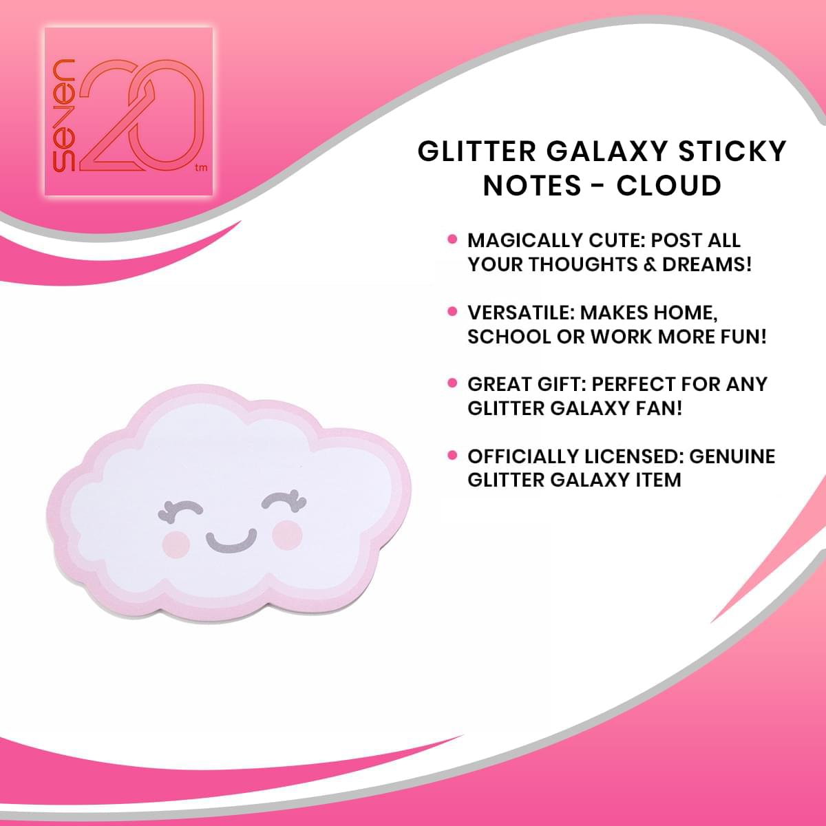 Glitter Galaxy Sticky Notes - Cloud