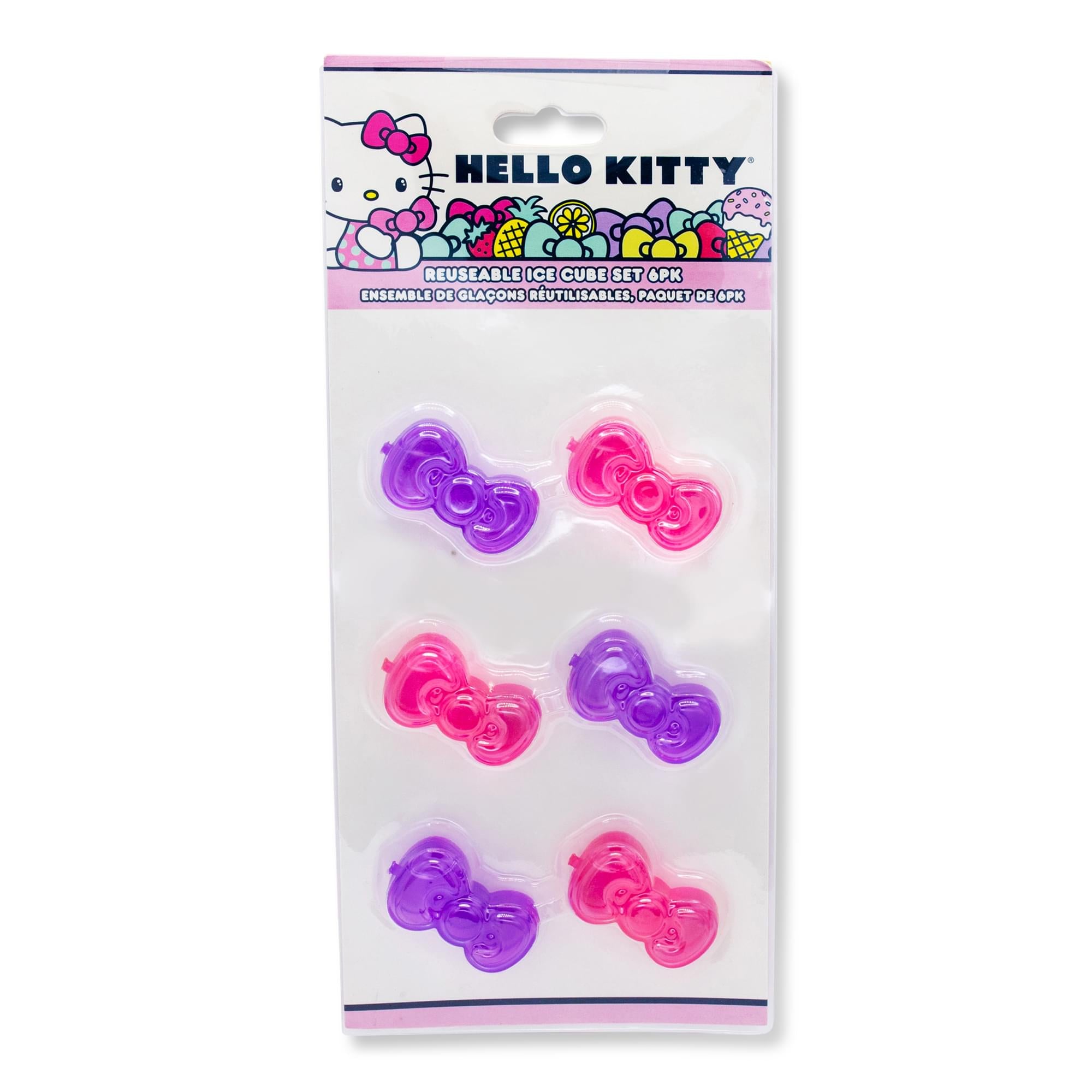 Sanrio Hello Kitty Pretty Bows Reusable Plastic Ice Cubes | Set of 6