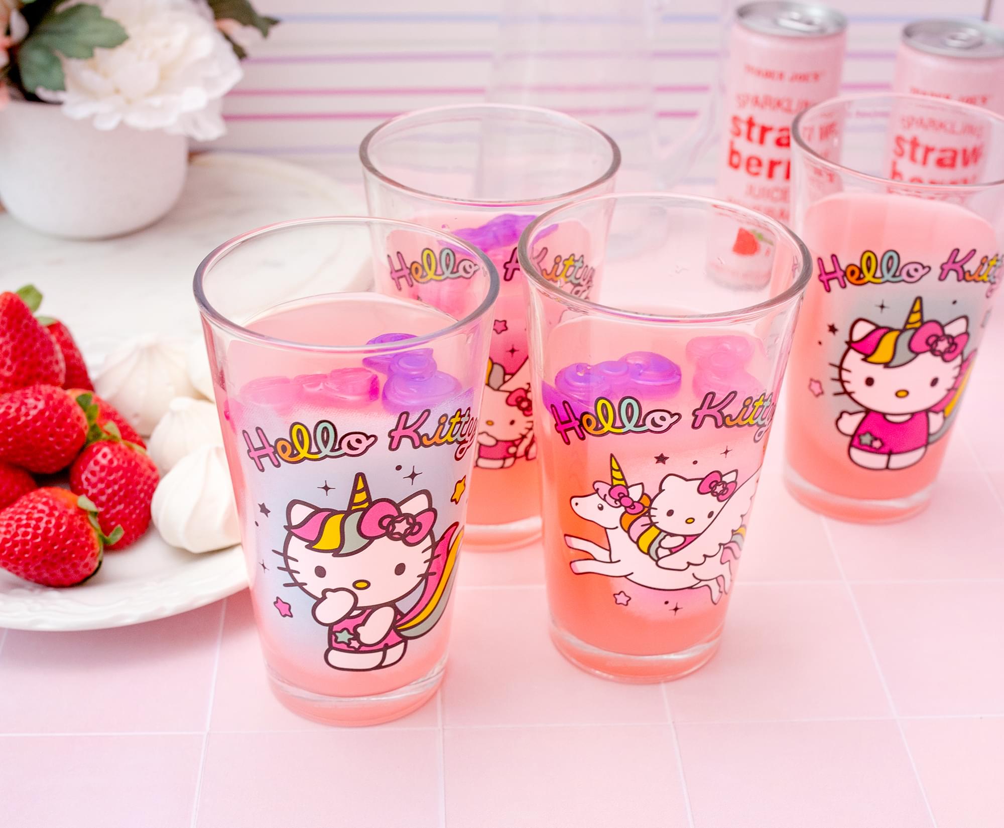 Sanrio Hello Kitty Pretty Bows Reusable Plastic Ice Cubes | Set of 6