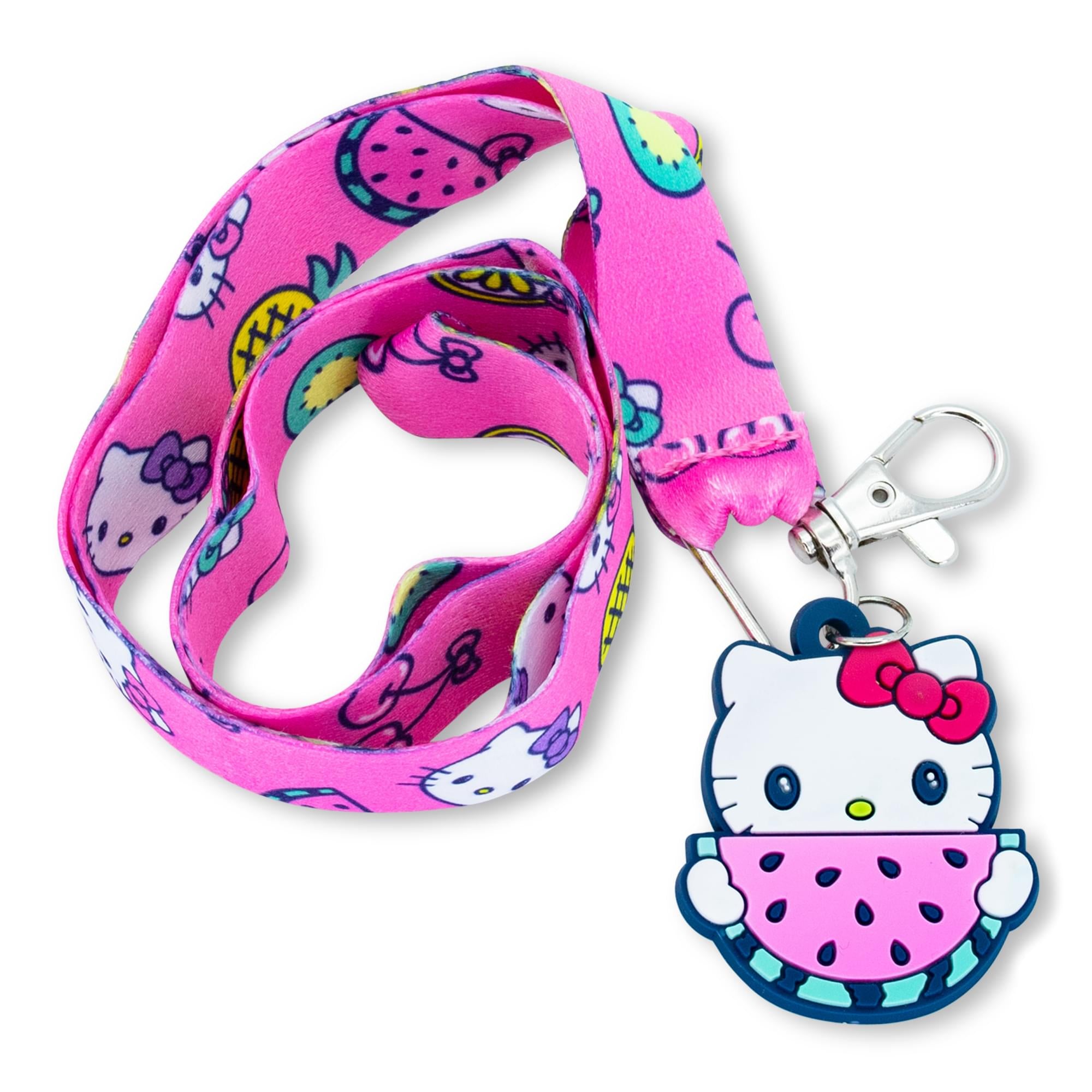 Sanrio Hello Kitty Supercute Fruit Strap Lanyard With Watermelon Charm