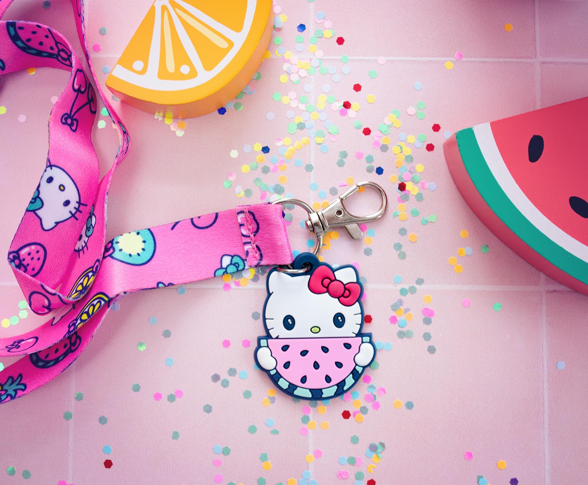 Sanrio Hello Kitty Supercute Fruit Strap Lanyard With Watermelon Charm