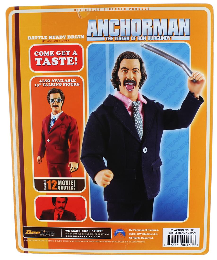 Anchorman 8-Inch Action Figure: Battle Ready Brian