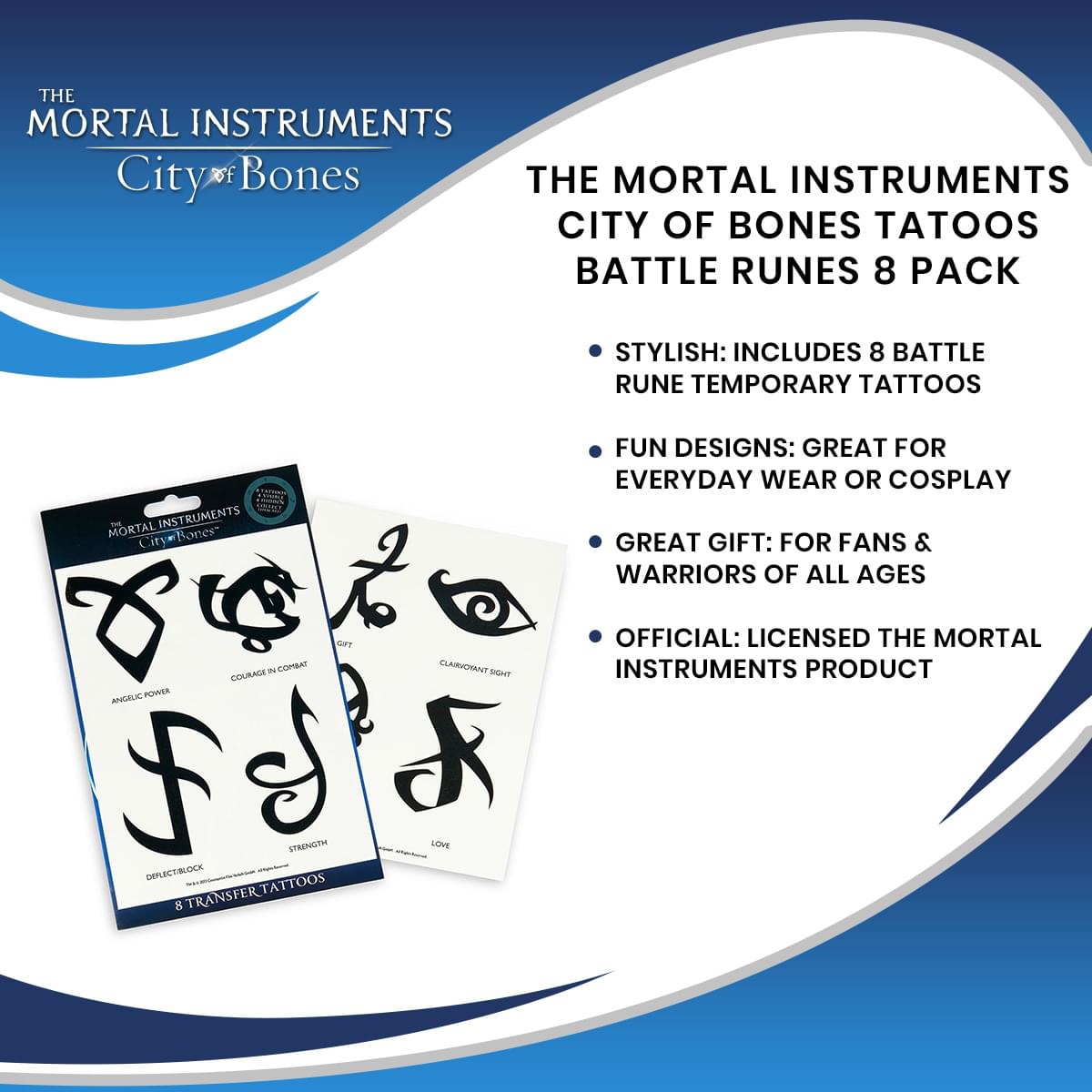 The Mortal Instruments City Of Bones Tatoos Battle Runes 8 Pack