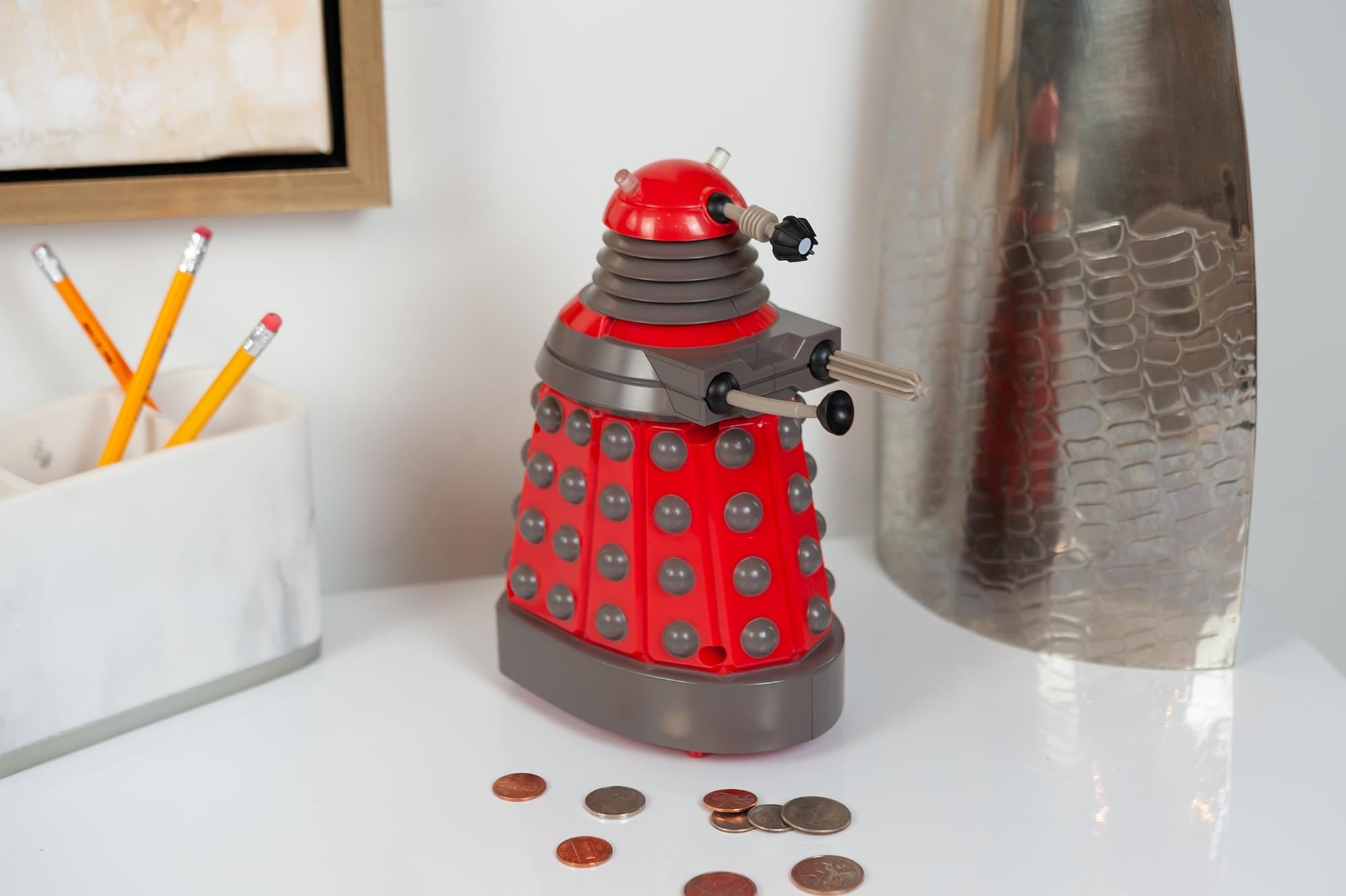 Doctor Who Red Dalek Talking Money Bank