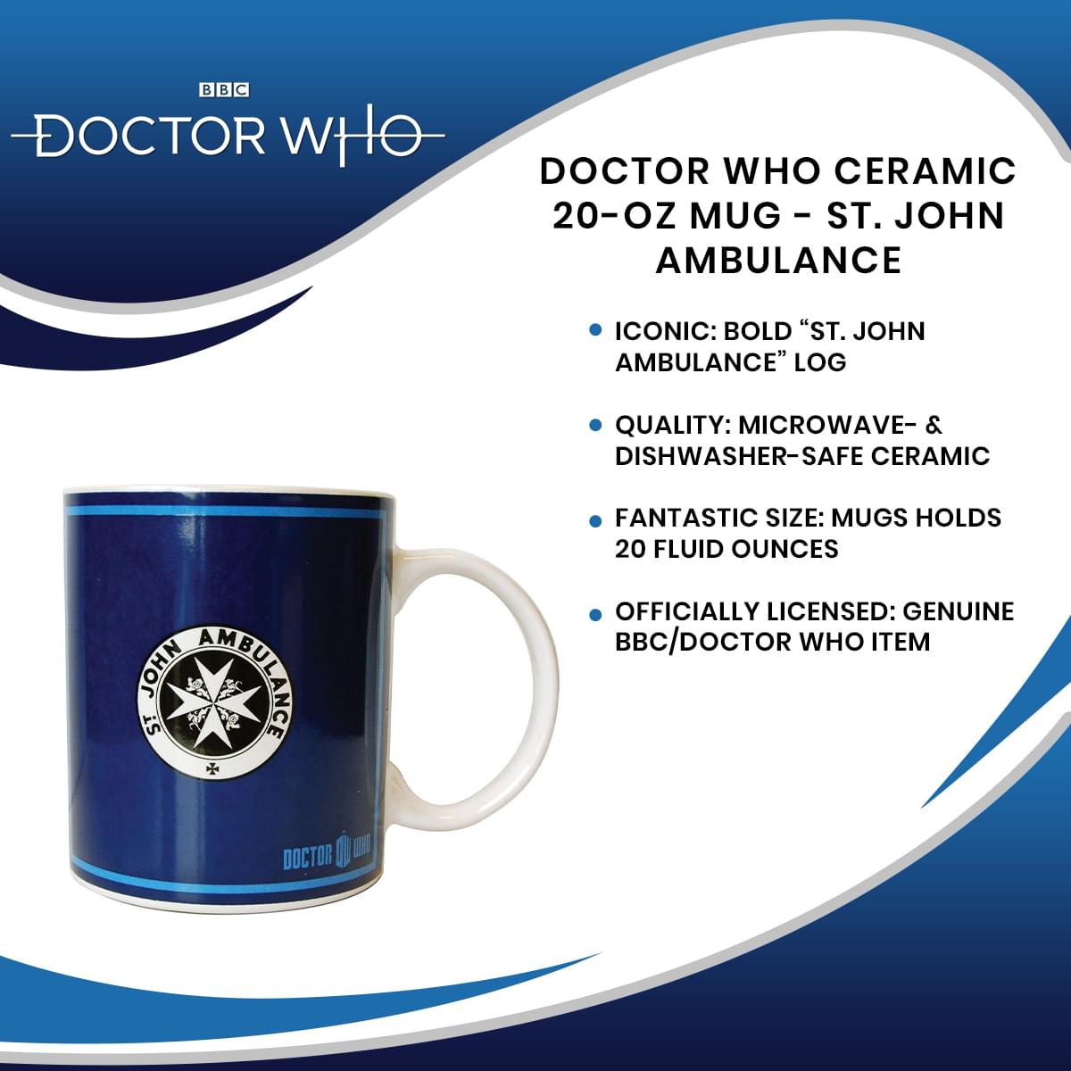 Doctor Who Ceramic 20-Oz Mug - St. John Ambulance