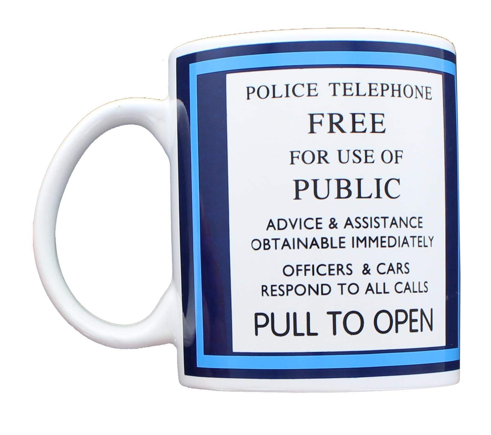 Doctor Who Tardis Police Telephone Ceramic Coffee Mug