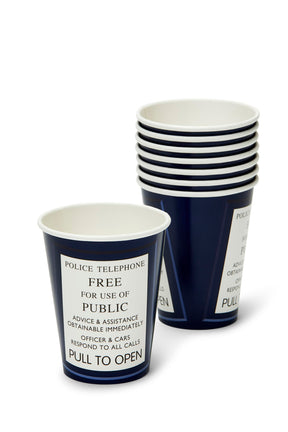 Doctor Who 9oz TARDIS Paper Cups, Set of 8