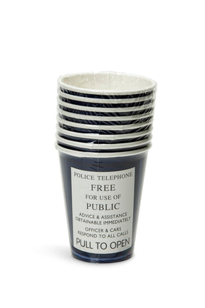 Doctor Who 9oz TARDIS Paper Cups, Set of 8