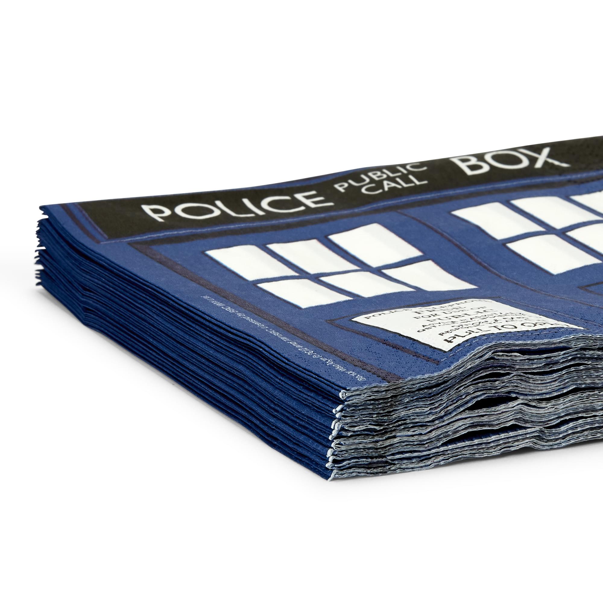 Doctor Who 6.5" TARDIS Paper Napkins, Set of 20