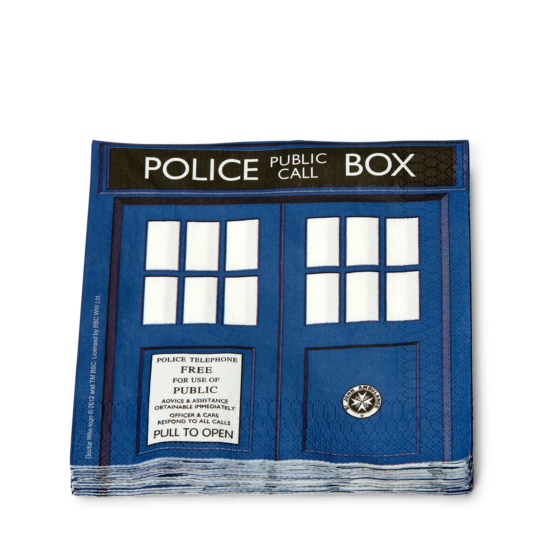 Doctor Who 6.5" TARDIS Paper Napkins, Set of 20