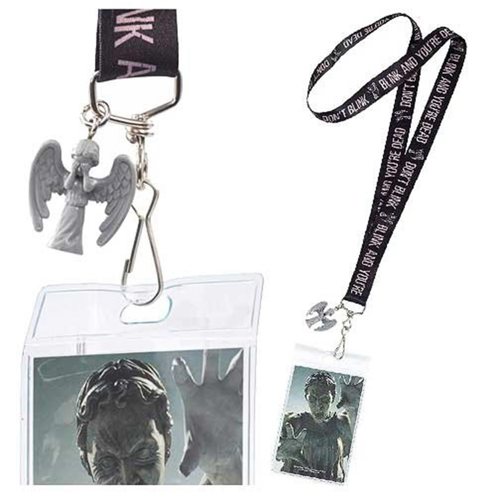 Doctor Who Don't Blink with 3D Weeping Angel Lanyard Charm