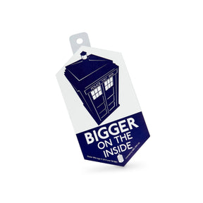 Doctor Who Sticker: Bigger On The Inside