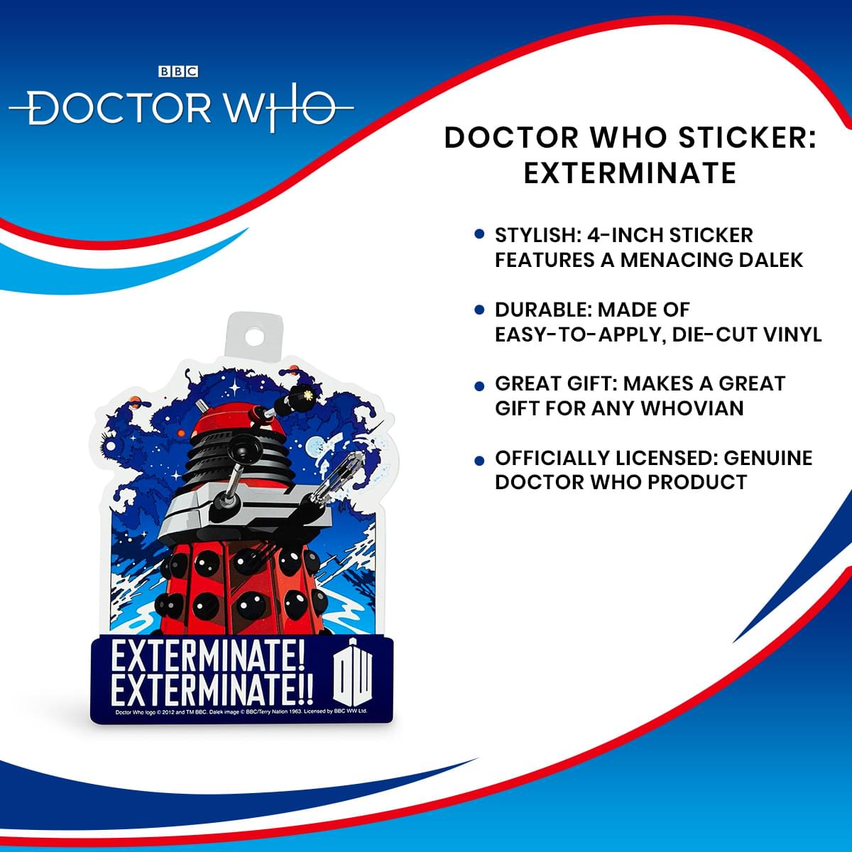 Doctor Who Sticker: Exterminate