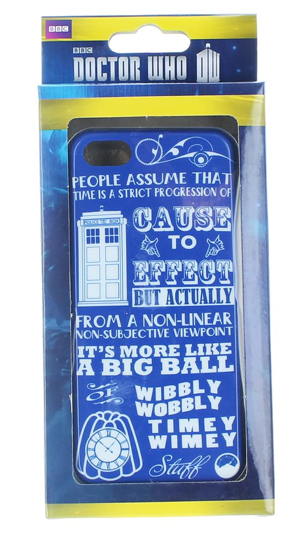 Doctor Who iPhone 5 Hard Snap Case Wibbly Wobbly Timey Wimey