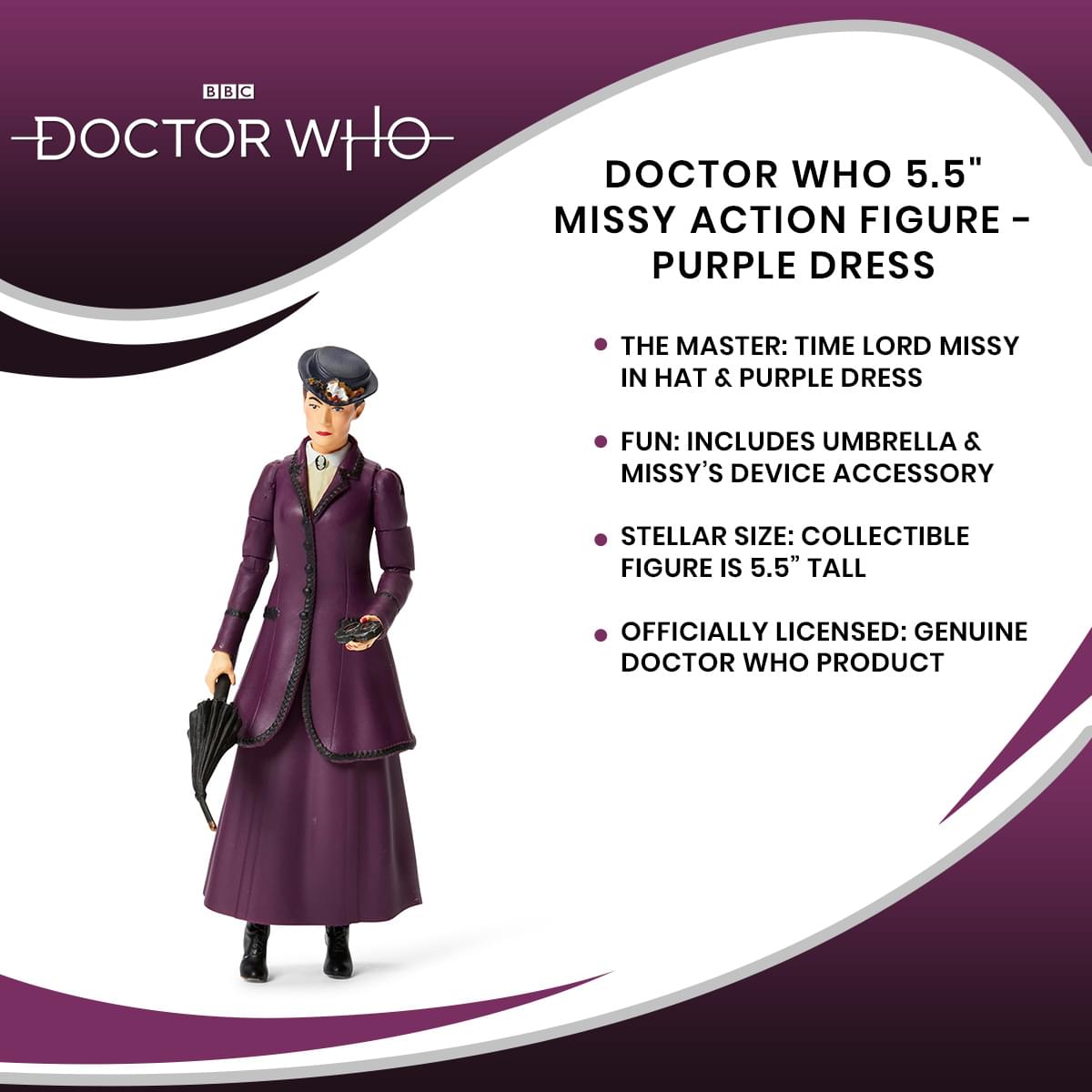 Doctor Who 5.5" Missy Action Figure - Purple Dress