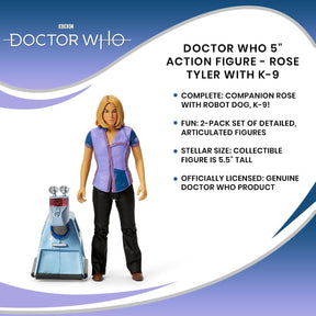 Doctor Who 5" Action Figure - Rose Tyler with K-9