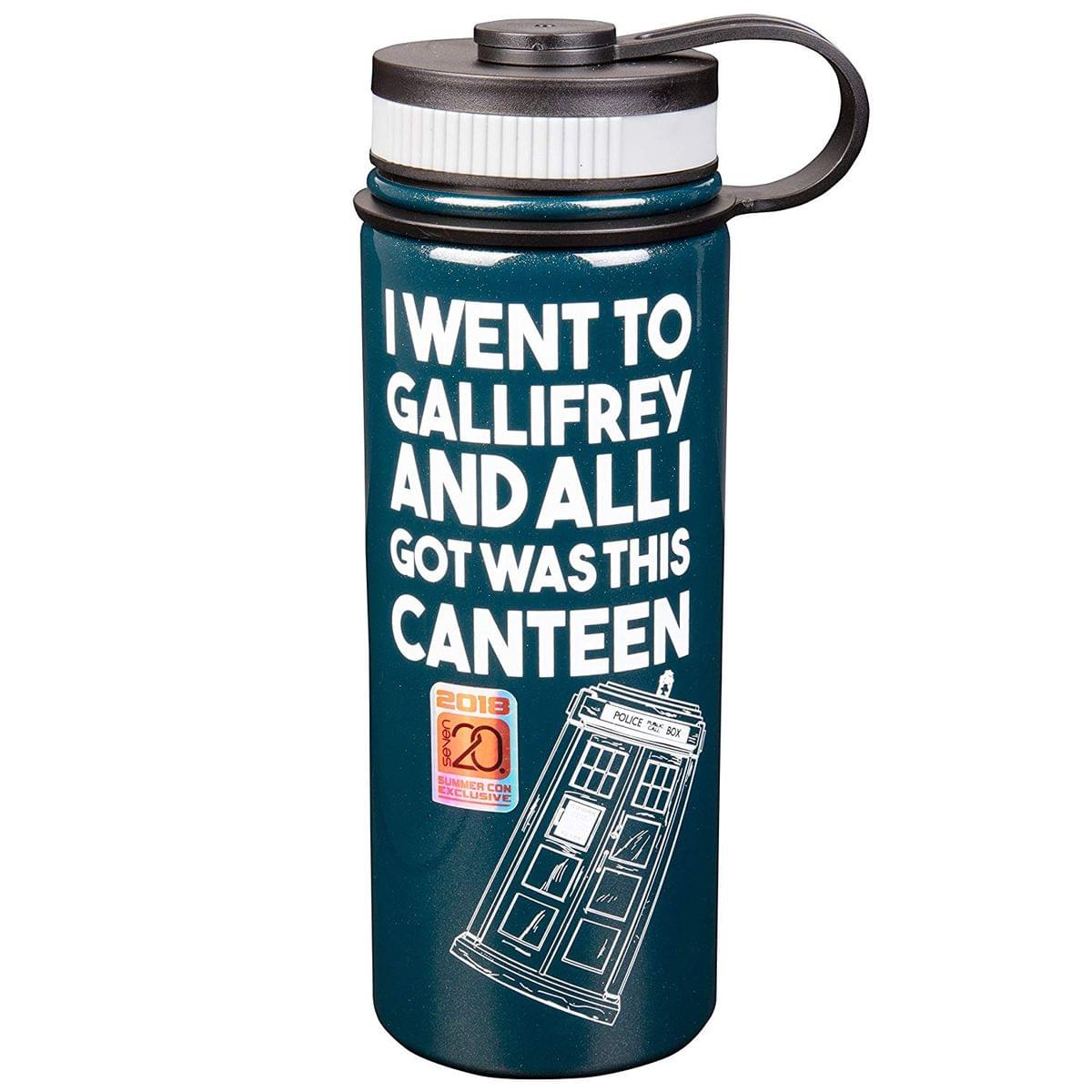 Doctor Who TARDIS "I Went To Gallifrey..." 18oz Stainless Steel Water Bottle