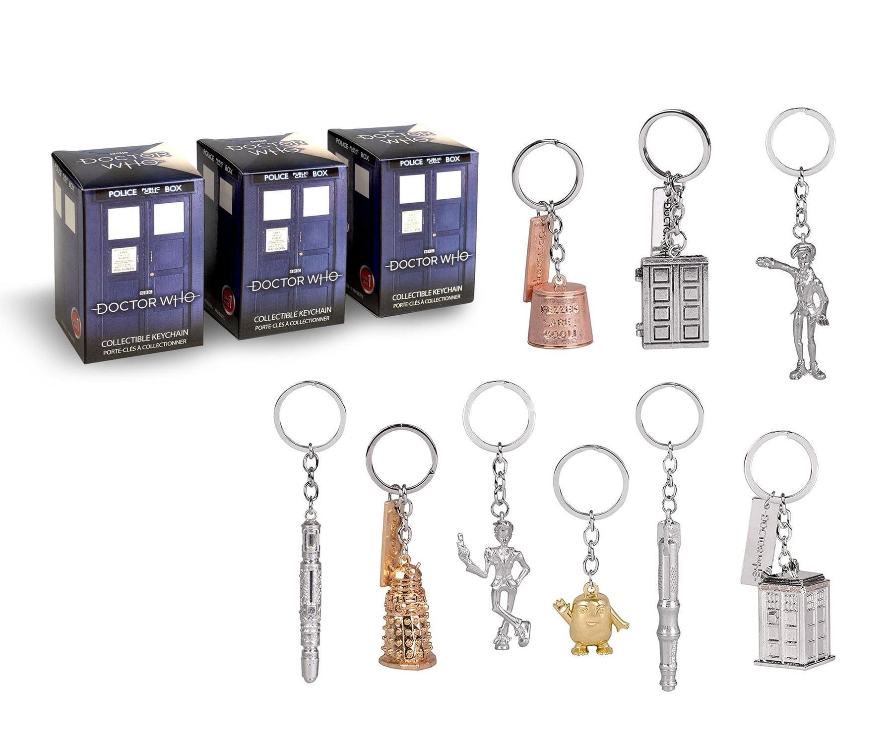 Doctor Who Figural Blind Box Keychain | 3 Random
