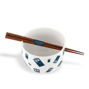 Doctor Who TARDIS Noodle Bowl & Chopsticks Set | Collectible Doctor Who Dish
