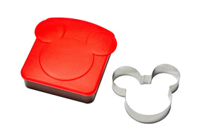 Disney Mickey Mouse Sandwich Crust & Cookie Cutter W/ Storage Container