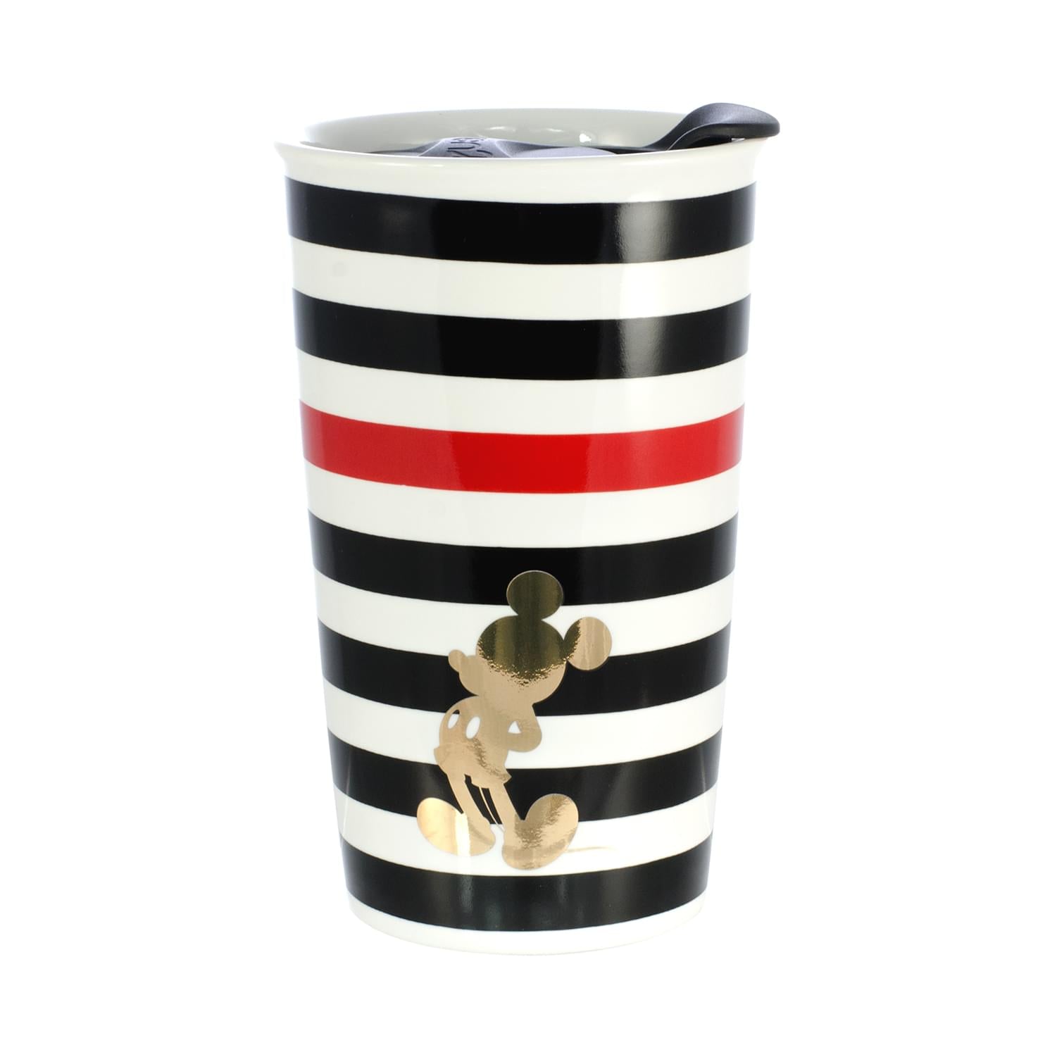Disney Mickey Mouse Geo Glam Silouhette 10oz Ceramic Travel Mug with Lid