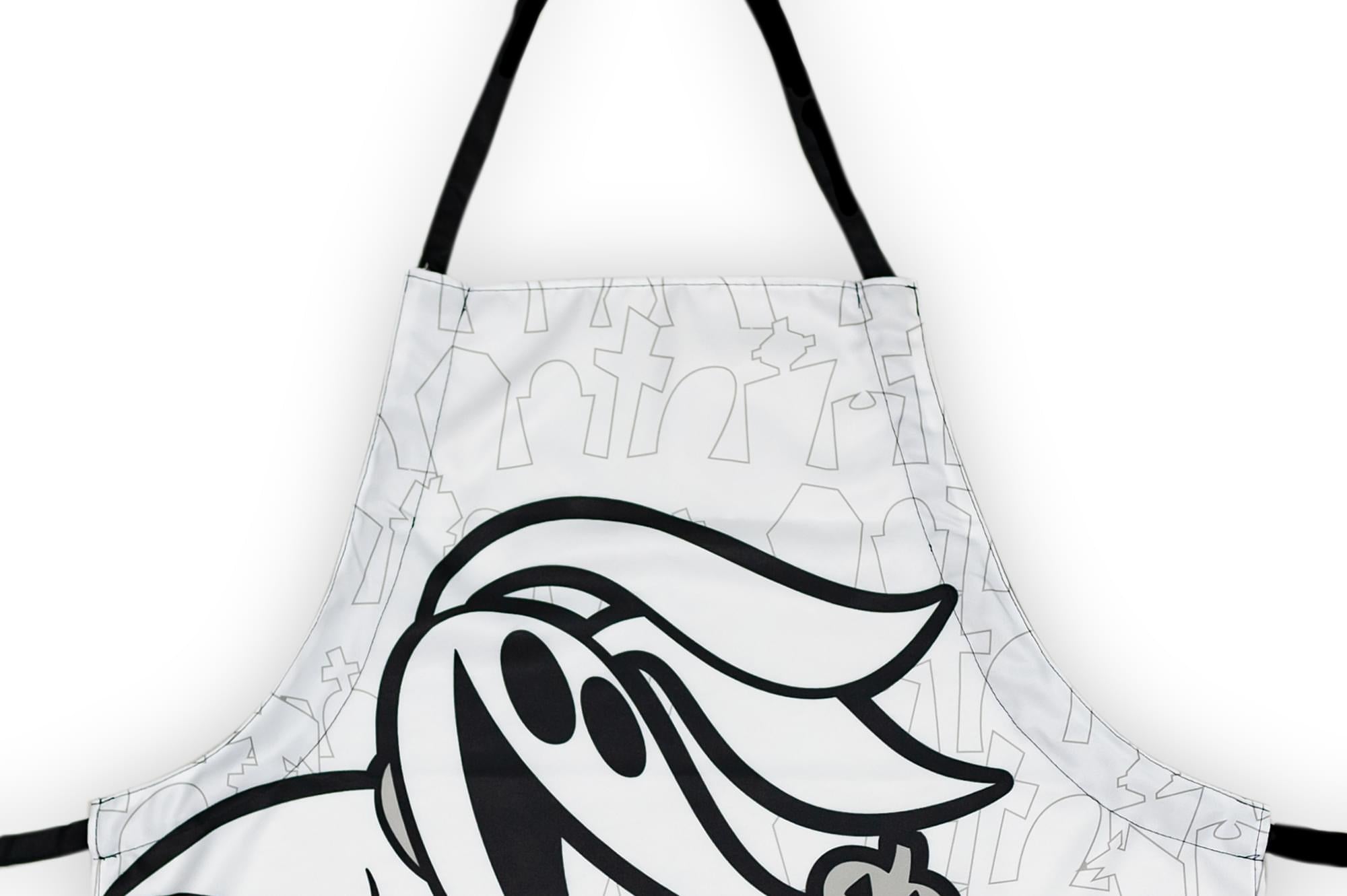Nightmare Before Christmas Zero Apron - Kitchen Accessory - White & Black Ties