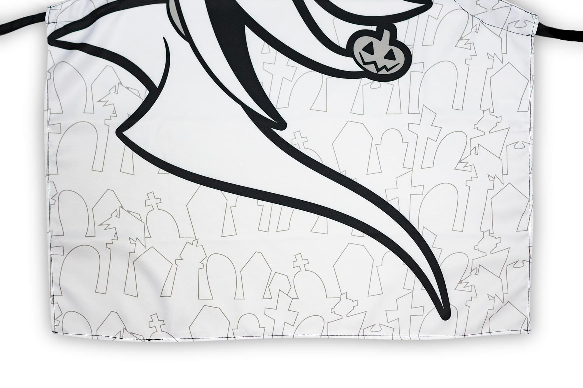Nightmare Before Christmas Zero Apron - Kitchen Accessory - White & Black Ties