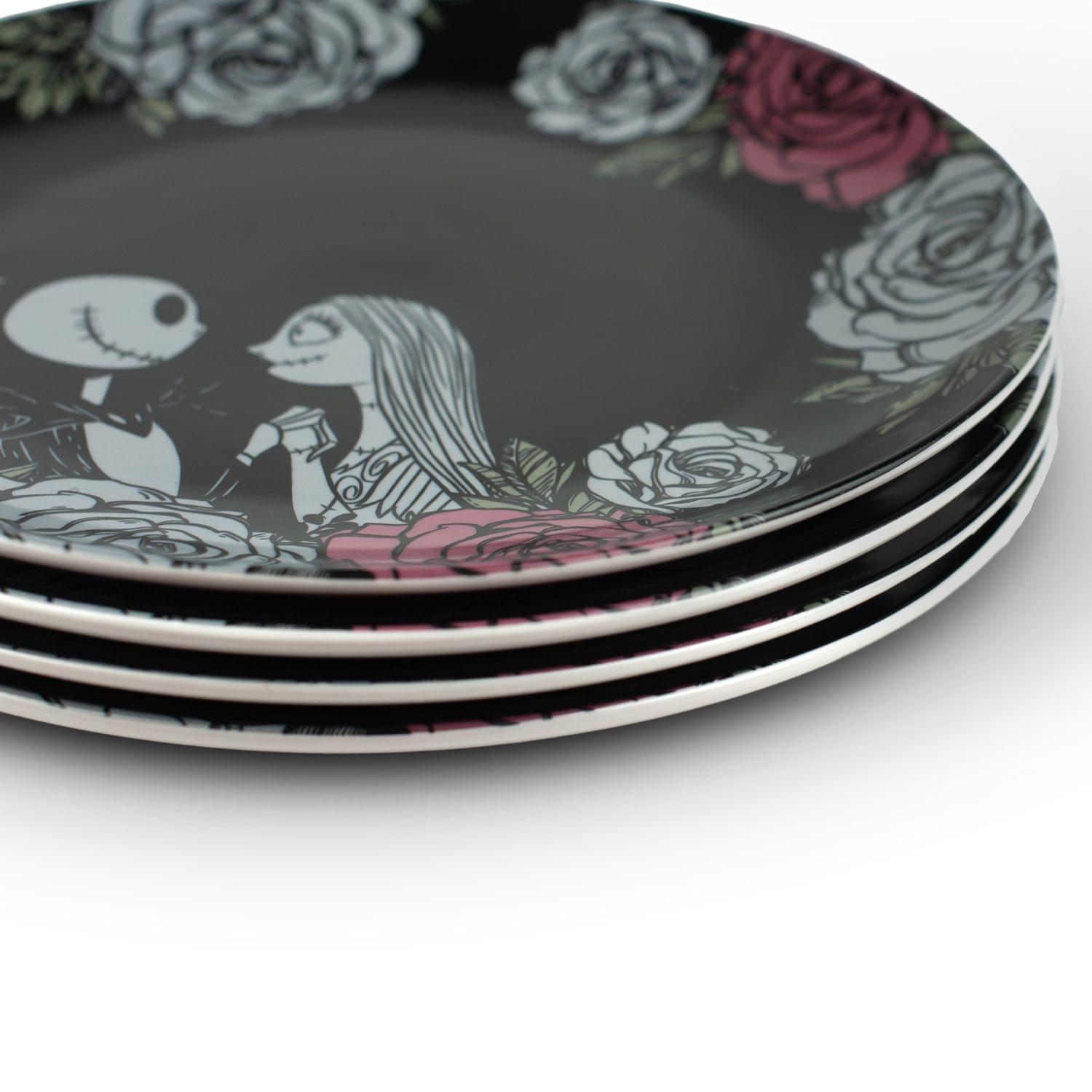 OFFICIAL Nightmare Before Christmas 10" Plate | Feat. Jack & Sally | Set of 4