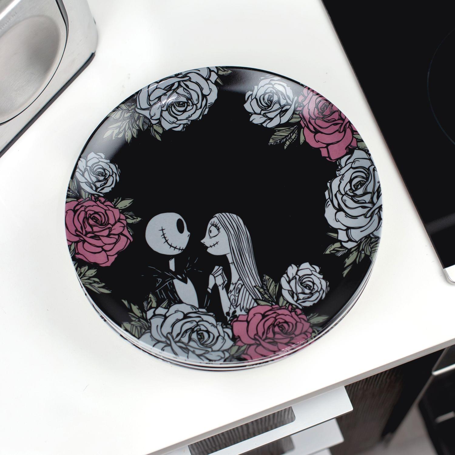 OFFICIAL Nightmare Before Christmas 10" Plate | Feat. Jack & Sally | Set of 4