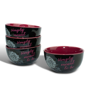 OFFICIAL Nightmare Before Christmas Ceramic Bowl | Feat. Jack & Sally | Set of 4