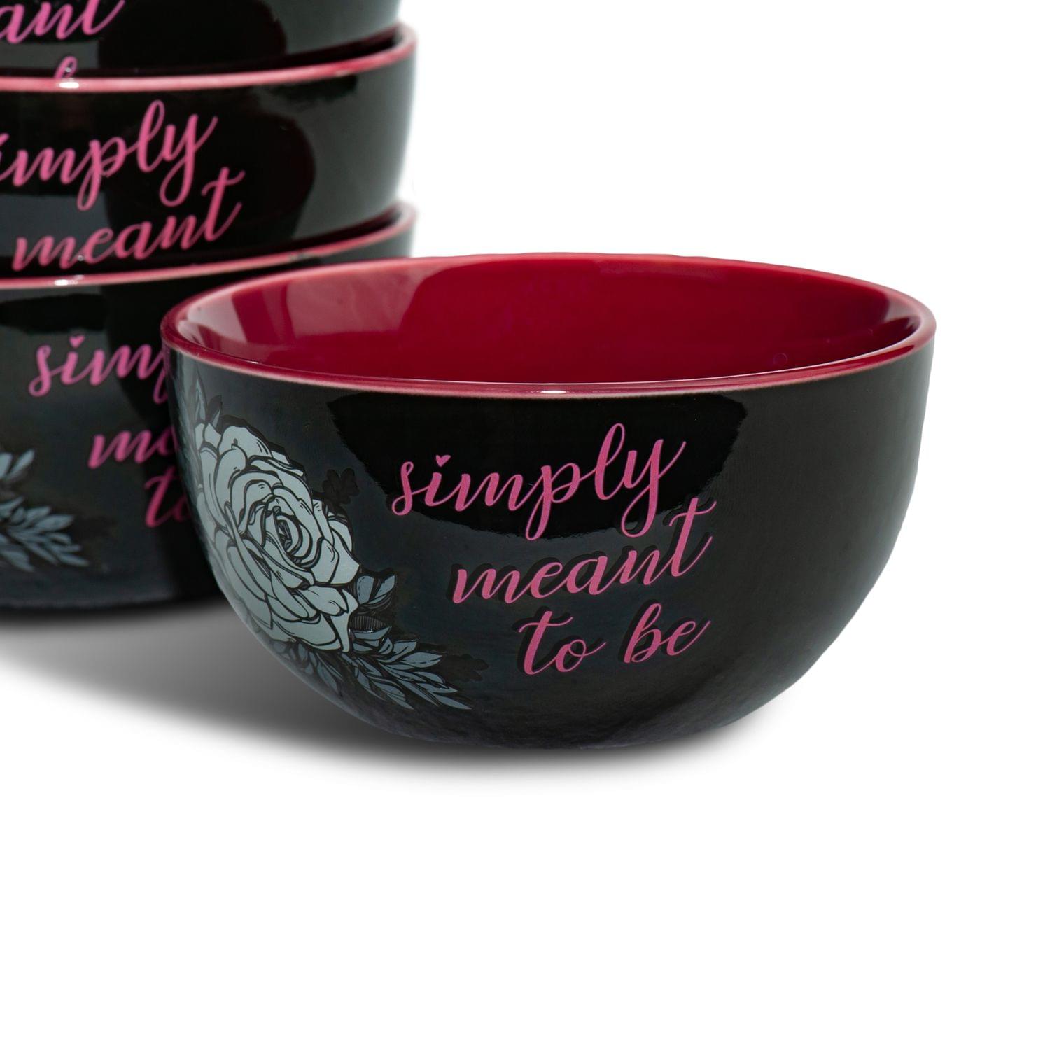 OFFICIAL Nightmare Before Christmas Ceramic Bowl | Feat. Jack & Sally | Set of 4