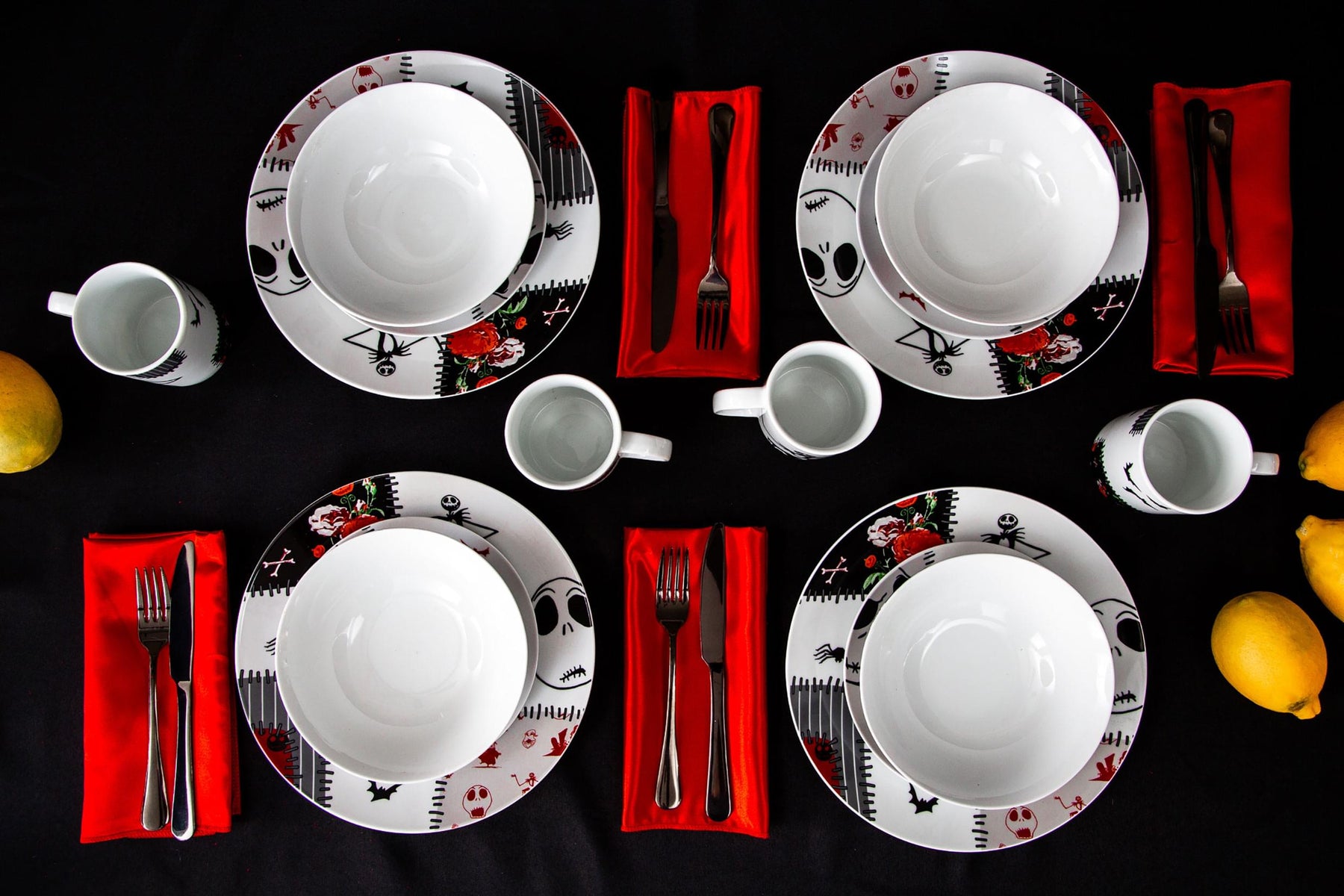 The Nightmare Before Christmas Patched Up 16-Piece Dinnerware Set
