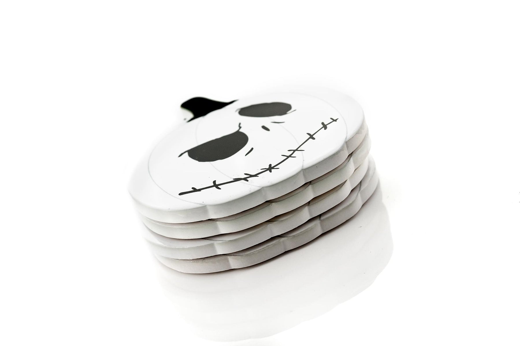 Nightmare Before Christmas Jack Skellington Pumpkin King Drink Coasters | 4 Pack