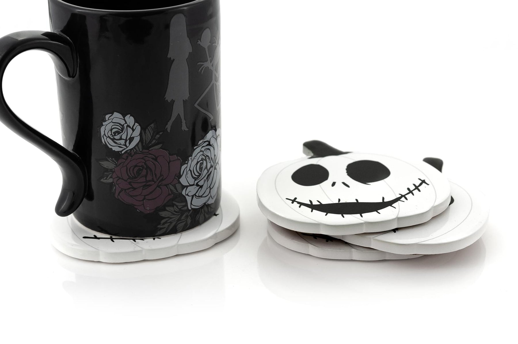 Nightmare Before Christmas Jack Skellington Pumpkin King Drink Coasters | 4 Pack