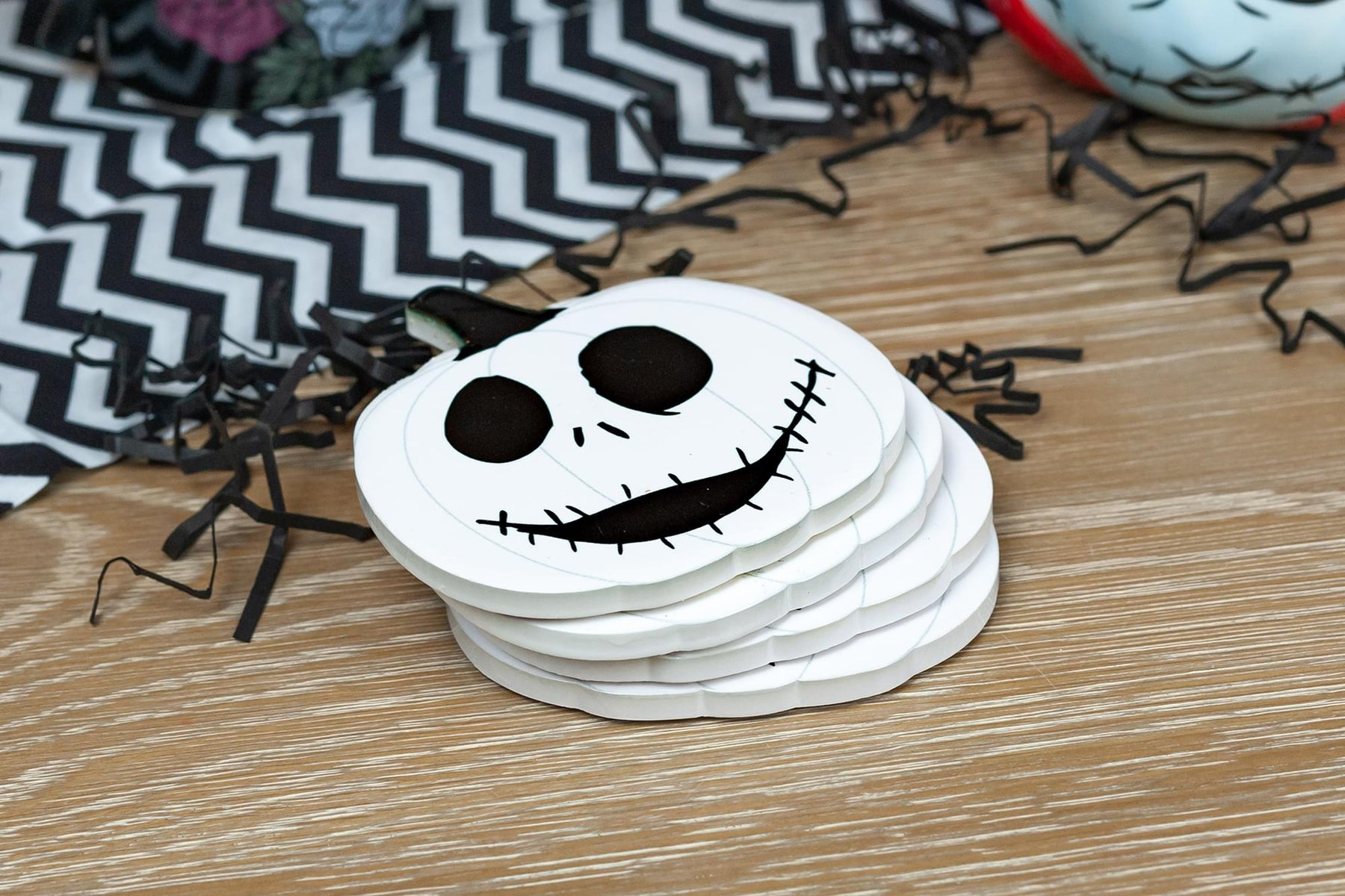 Nightmare Before Christmas Jack Skellington Pumpkin King Drink Coasters | 4 Pack