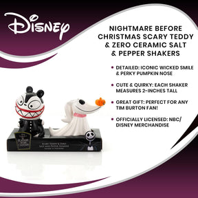 Nightmare Before Christmas Scary Teddy & Zero Ceramic Salt & Pepper Shakers