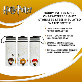 Harry Potter Chibi Characters 18.6-Oz Stainless Steel Insulated Water Bottle
