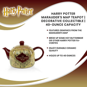 Harry Potter Marauder's Map Teapot | Decorative Collectible | 40-Ounce Capacity