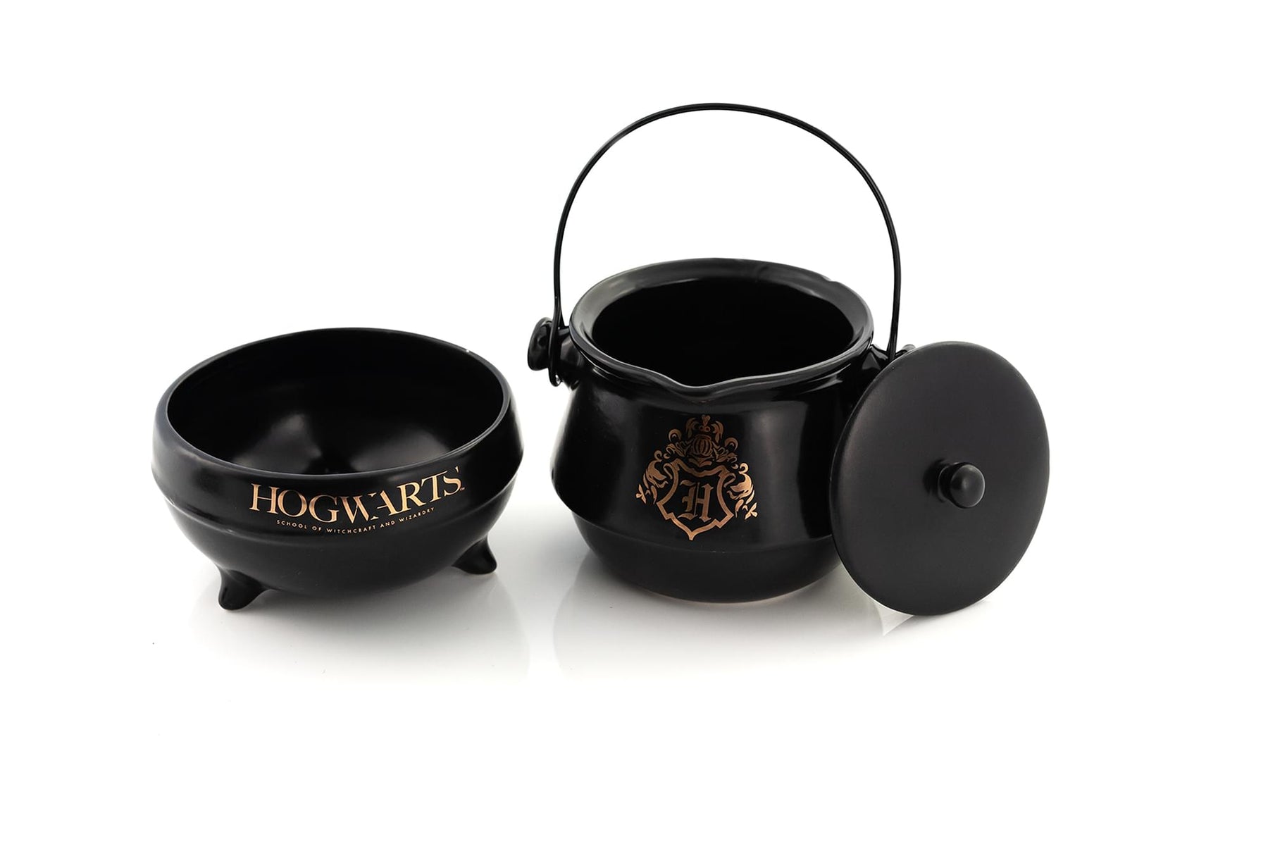 Harry Potter Tea-For-One Cauldron Teapot And Cup Set | Featuring Hogwarts Crest
