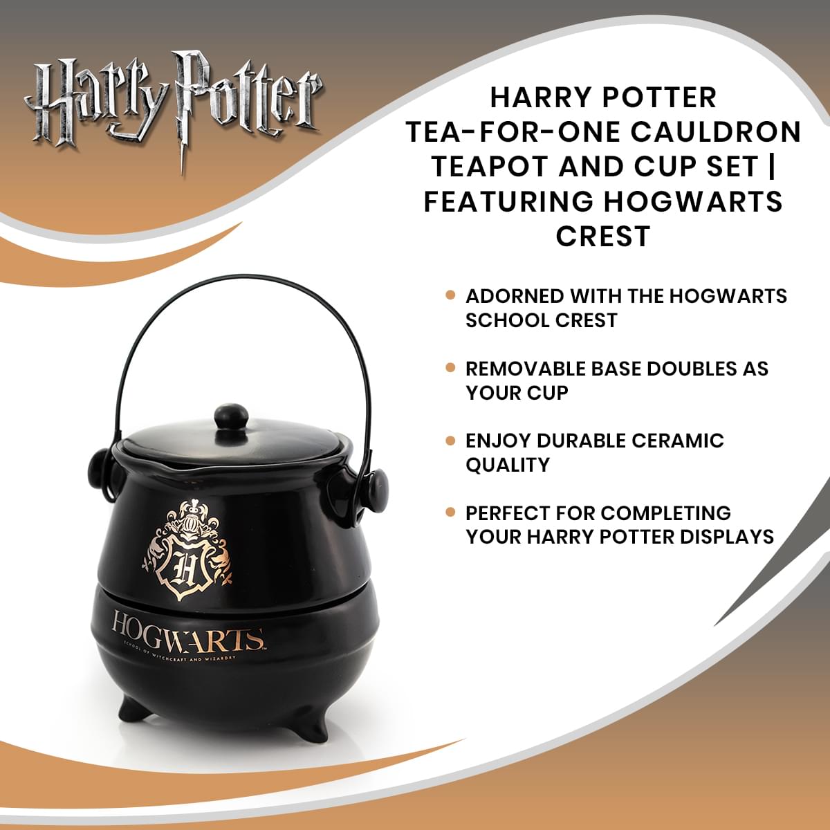 Harry Potter Tea For One Cauldron Teapot And Cup Set Free Shipping
