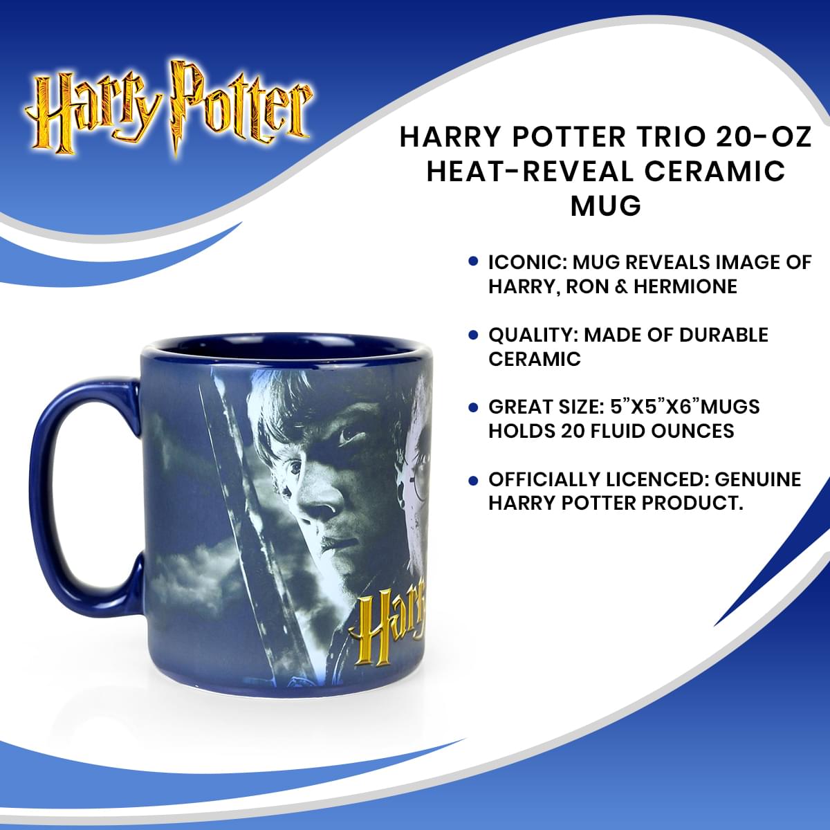 Harry Potter Trio 20-Oz Heat-Reveal Ceramic Mug